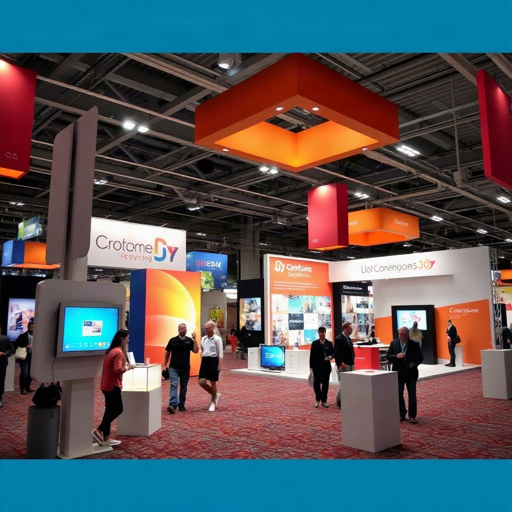 How do I set up a virtual booth for an online expo?